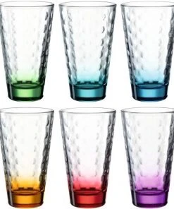 Leonardo Trinkglas OPTIC 6 Stück Farbig Sortiert 300 Ml