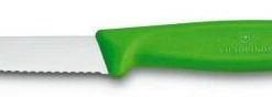 Victorinox SwissClassic Gemüsemesser Mit Wellenschliff, Mittelspitz, 8 Cm, Grün