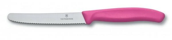 Victorinox Tomaten- Und Wurstmesser Mit Wellenschliff, 11 Cm, Pink 1 Victorinox Tomaten- Und Wurstmesser Mit Wellenschliff, 11 Cm, Pink