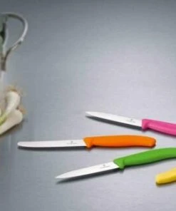 Victorinox SwissClassic Tomaten- Und Wurstmesser Mit Wellenschliff, 11 Cm, Grün -Bialetti-shop CUT 6 7836 L B1 1 l