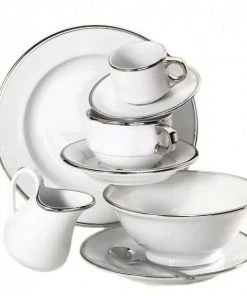 Pillivuyt Teetasse Sancerre Mit Platinrand Teeuntertasse