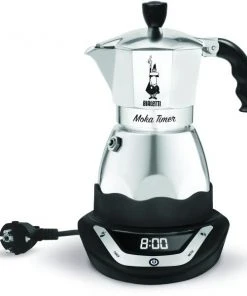 Bialetti Espressokocher Elektrisch Moka Timer 6 Tassen