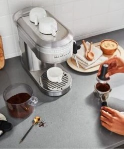 KitchenAid Halbautomatische Espressomaschine ARTISAN In Edelstahl -Bialetti-shop P200263kp 083z