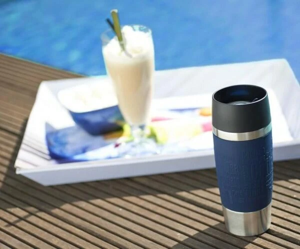 Emsa Isolier-Trinkbecher Mit Manschette Travel Mug In Blau 4 Emsa Isolier-Trinkbecher Mit Manschette Travel Mug In Blau – Bild 4