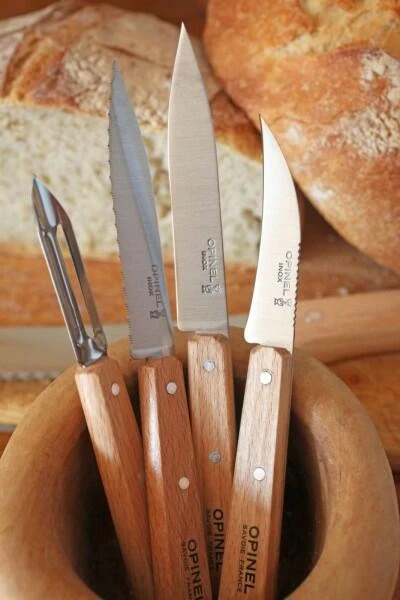 Opinel Gemüsemesser, Gebogene Klinge, Edelstahl, Buchenholz 2 Opinel Gemüsemesser, Gebogene Klinge, Edelstahl, Buchenholz – Bild 2