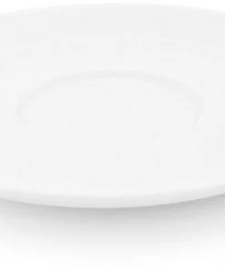 Classic Café Au Lait Untertasse Von Porzellanfabrik Walküre, Weiß